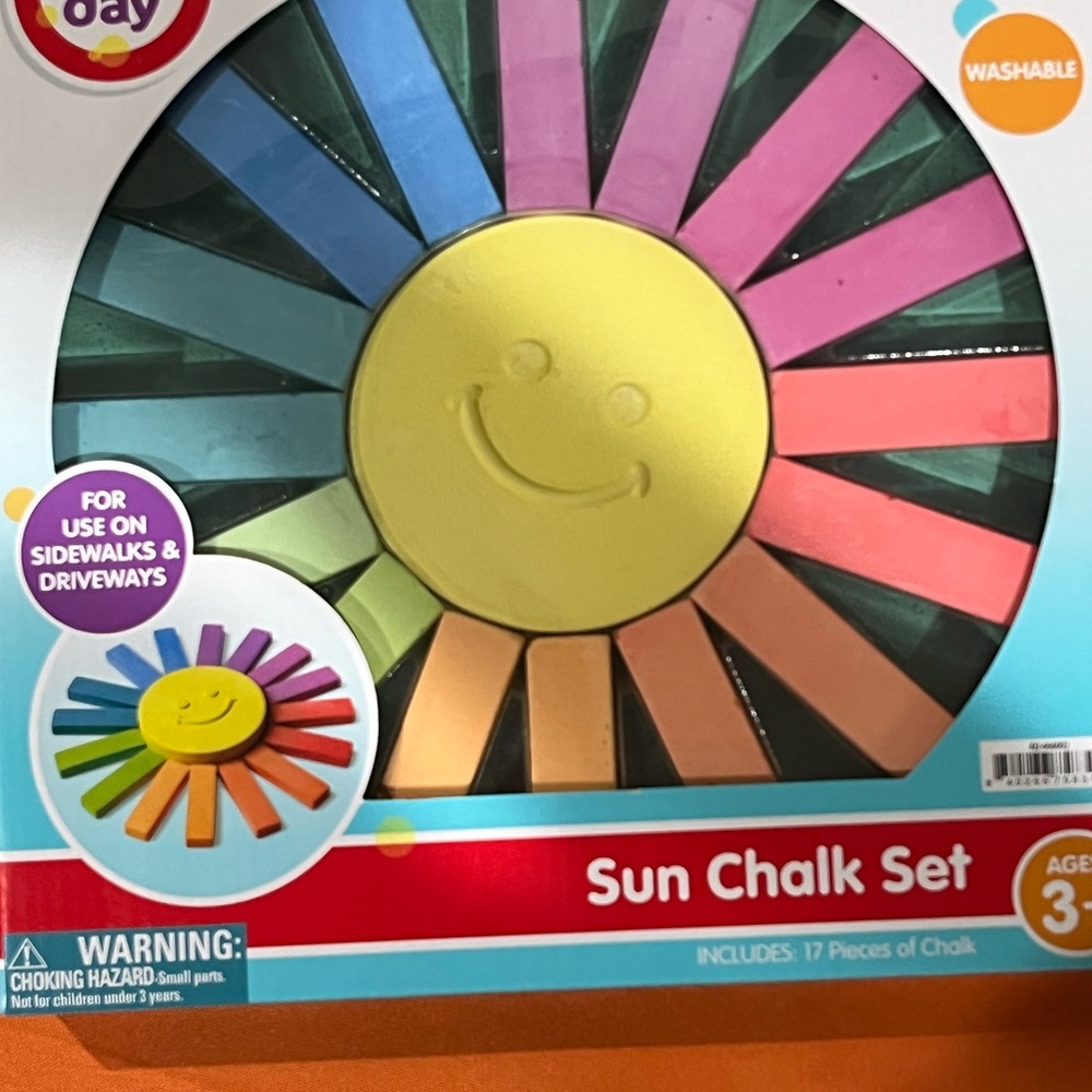 6/$25 Vibrant Sun Chalk Set for Kids - Picture 1 of 8